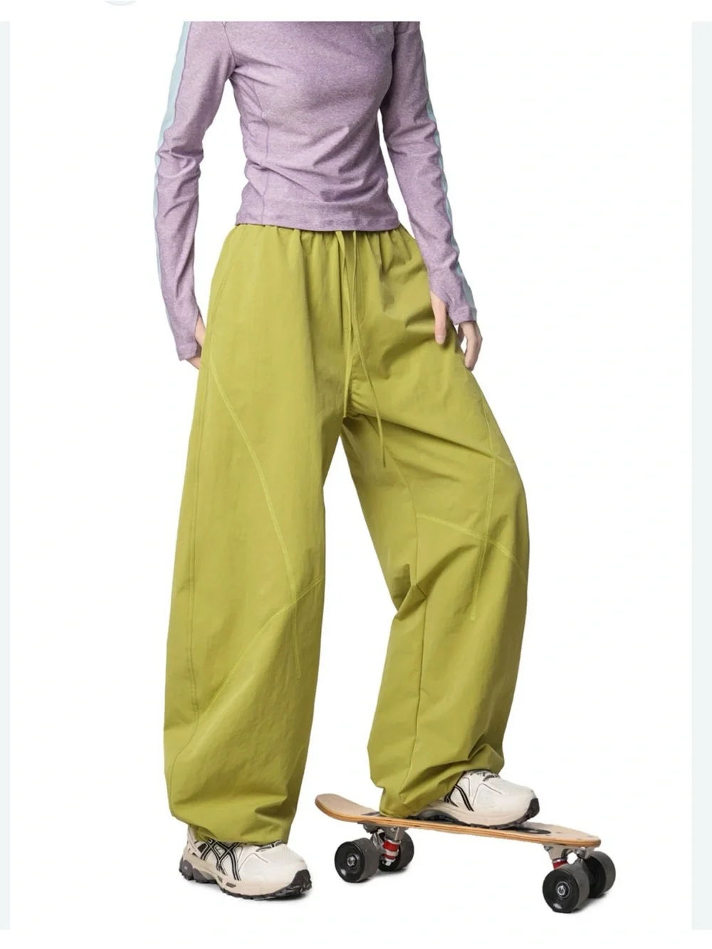 Gonggar FrostDash Unisex Loose ColourBlock Hasso Stitch Pants